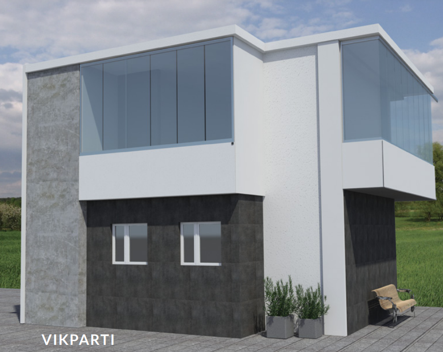 a render of a new modern residential house