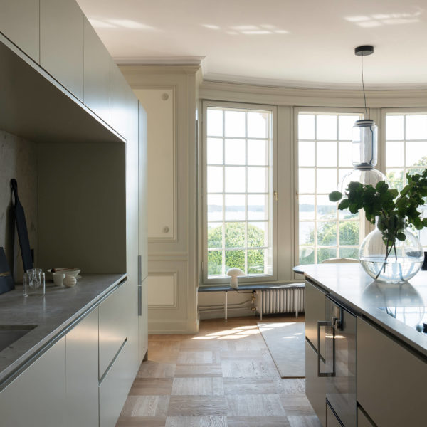 kitchen Interior with hardwood floors